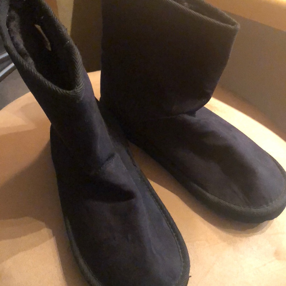 Black fleece lined ankle boots size 4